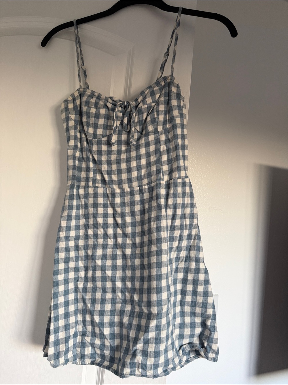 Skylar + Madison Blue and White Gingham Mini Dress